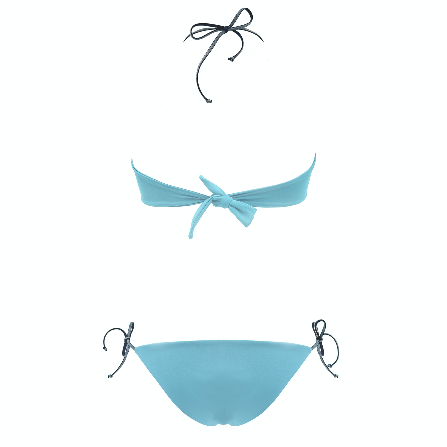 EVAN - bikini con laccetti in elastico tubolare laminato in Ultra Skin
