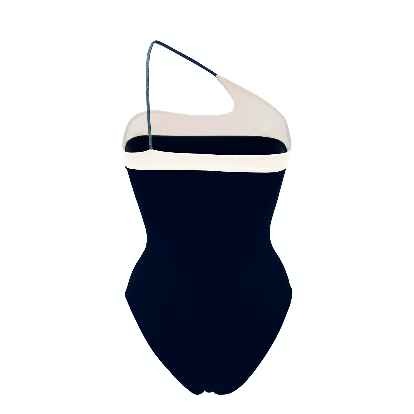 EBE - costume intero monospalla con spallina in elastico tubolare laminato in Ultra Skin