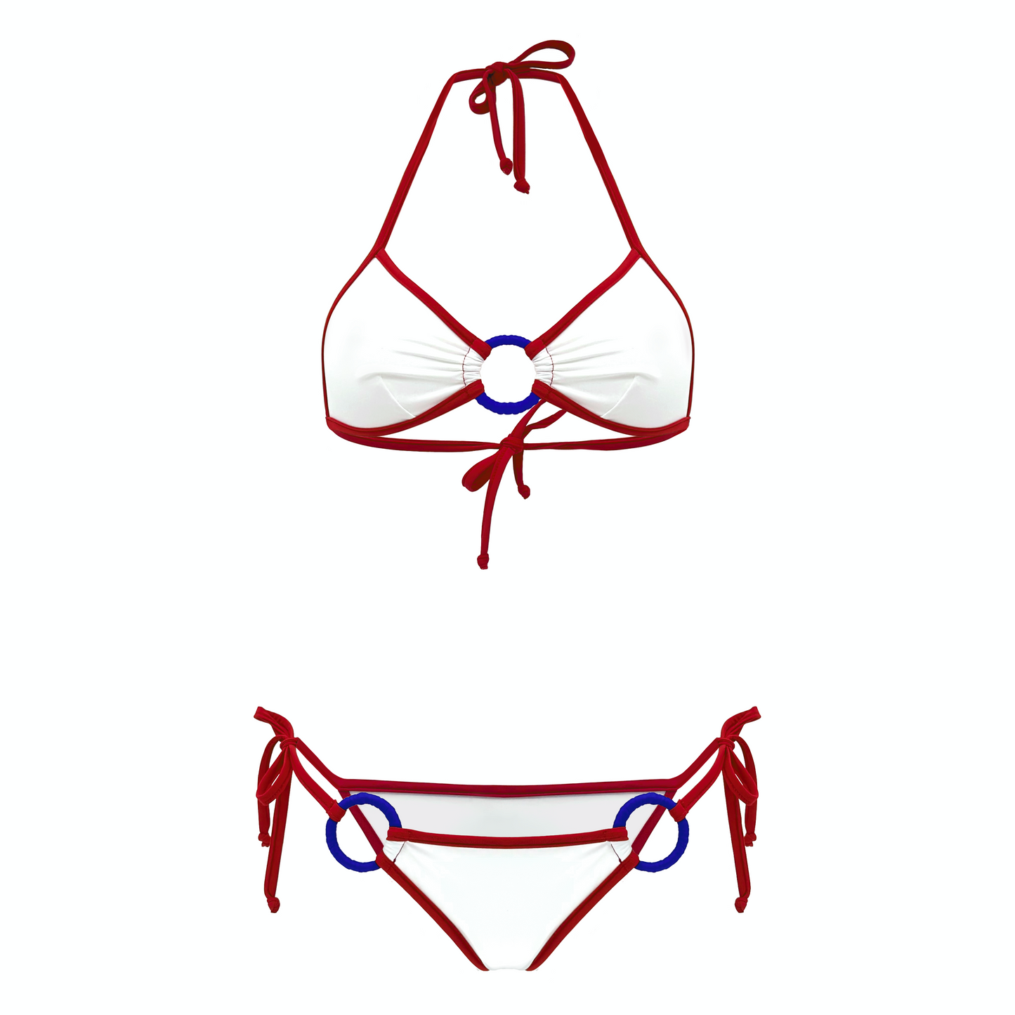 CLIO - bikini a triangolo con anelli e bordi a contrasto in Ultra Skin