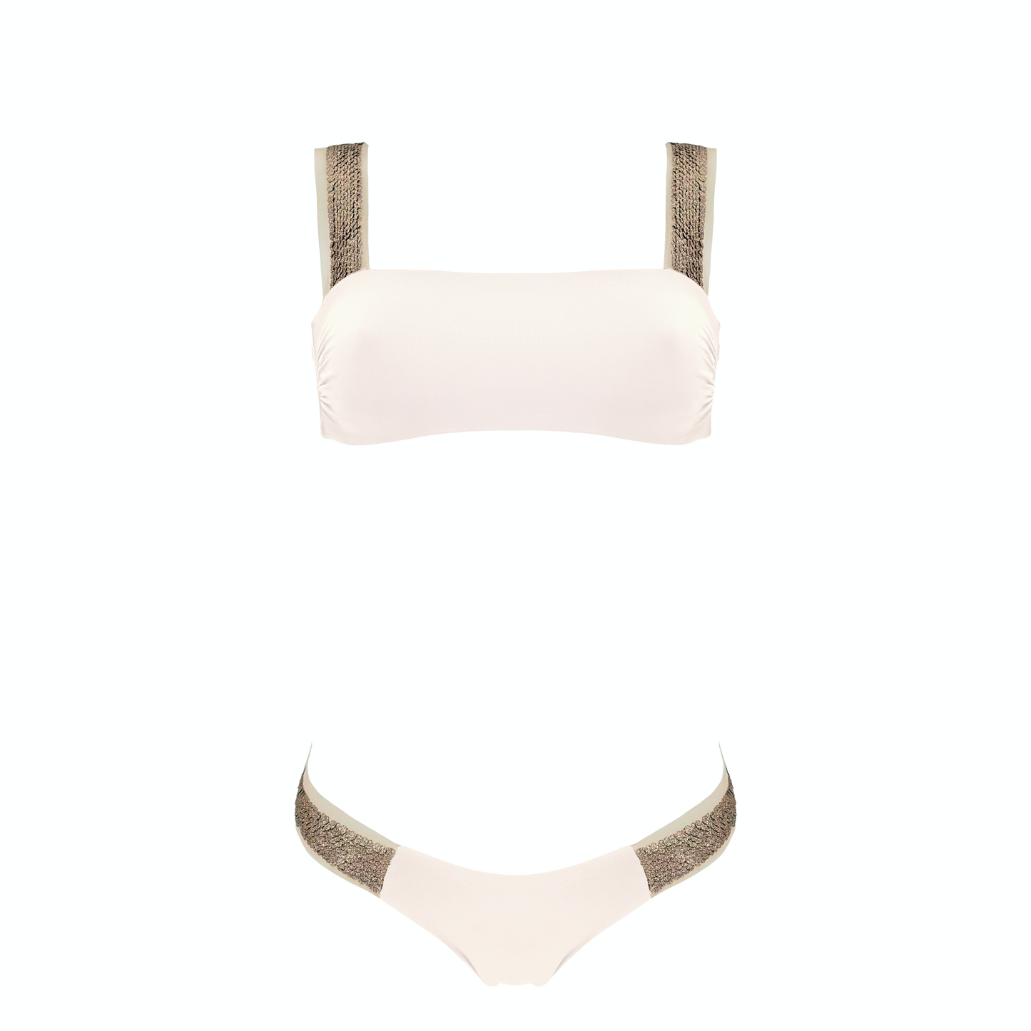 HORUS- bikini con dettagli in tulle e micro-pailettes in Ultra Skin
