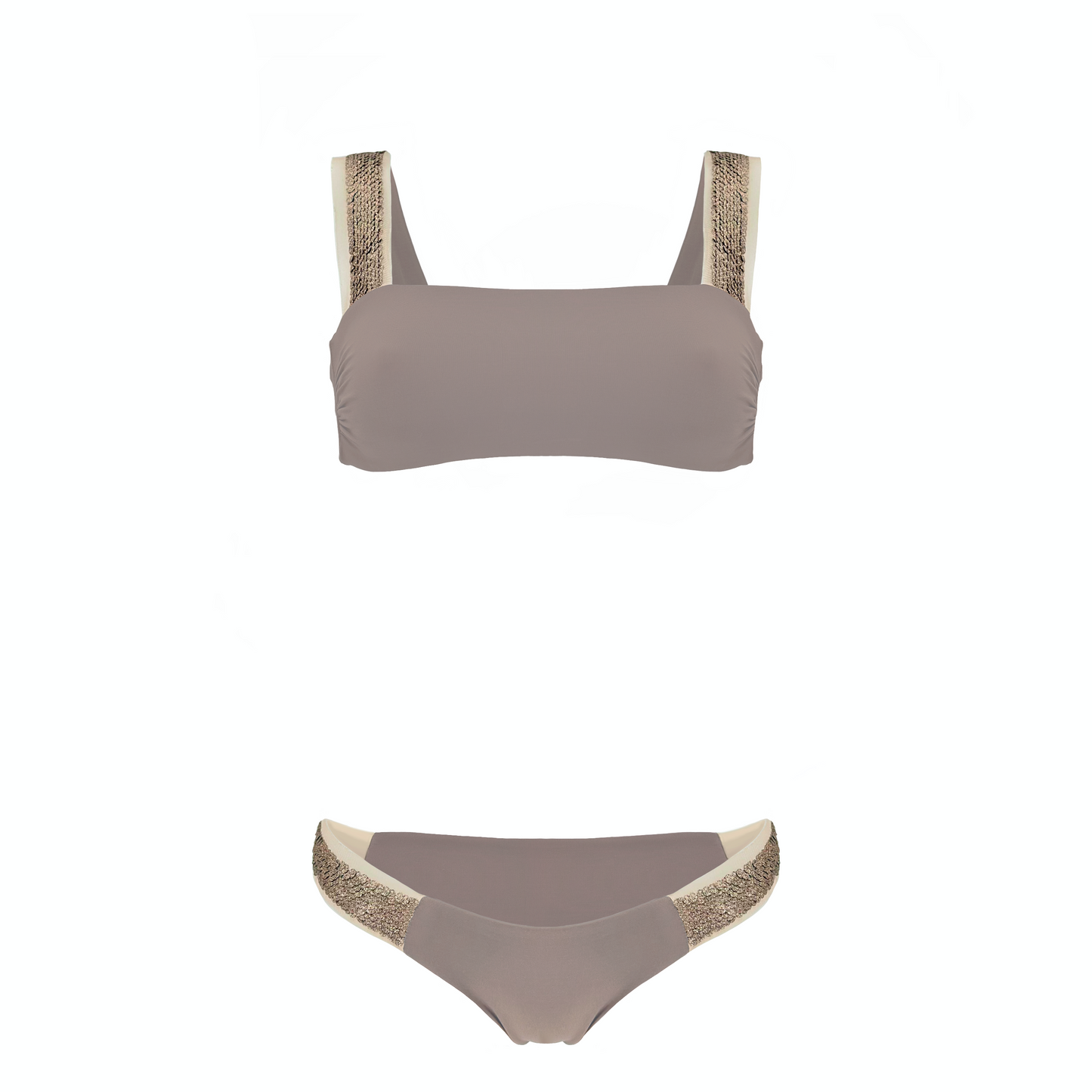 HORUS- bikini con dettagli in tulle e micro-pailettes in Ultra Skin