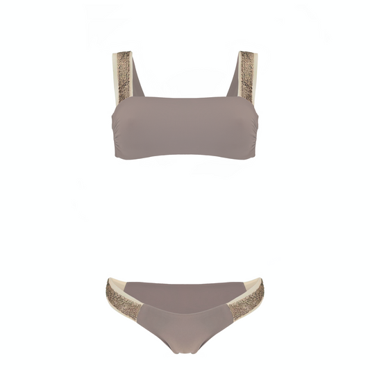HORUS- bikini con dettagli in tulle e micro-pailettes in Ultra Skin