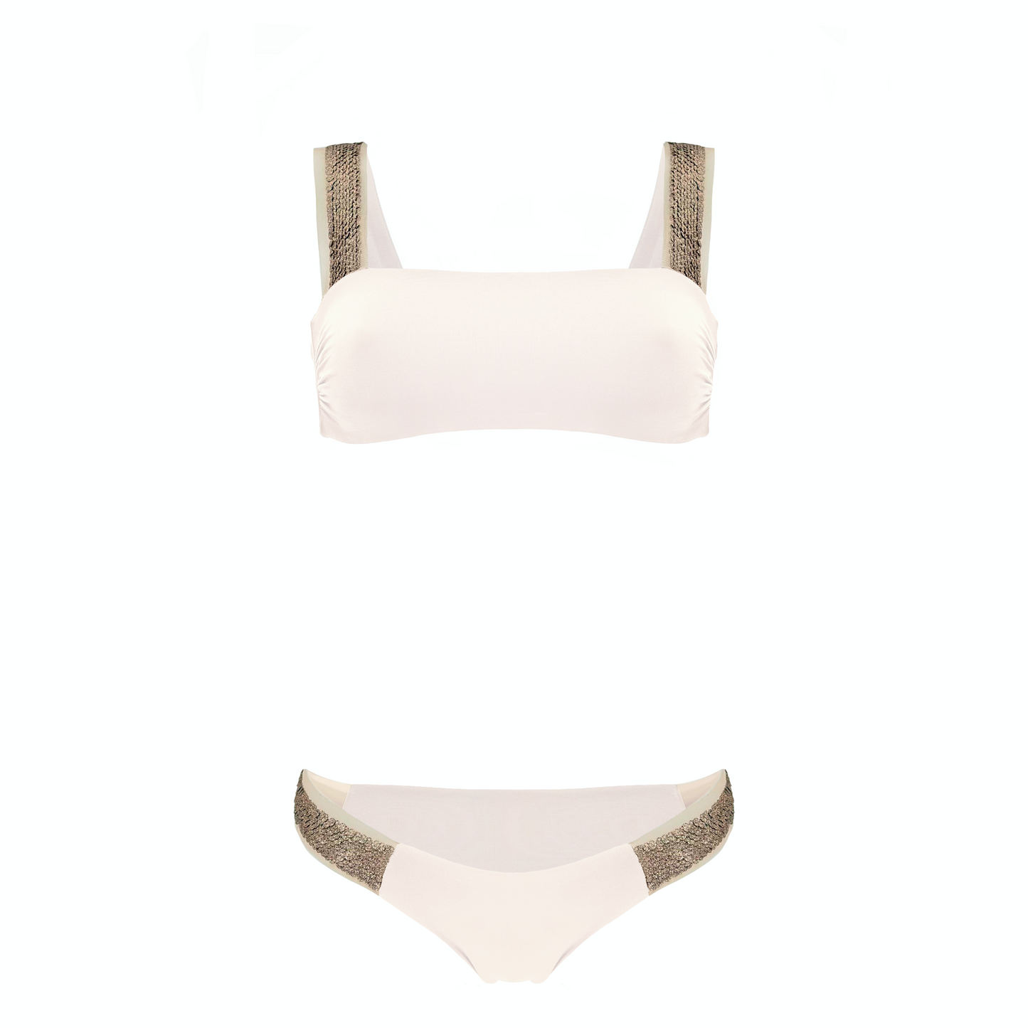 HORUS- bikini con dettagli in tulle e micro-pailettes in Ultra Skin