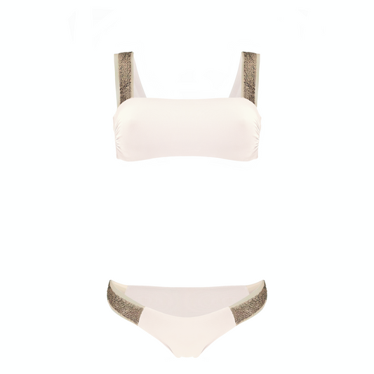 HORUS- bikini con dettagli in tulle e micro-pailettes in Ultra Skin