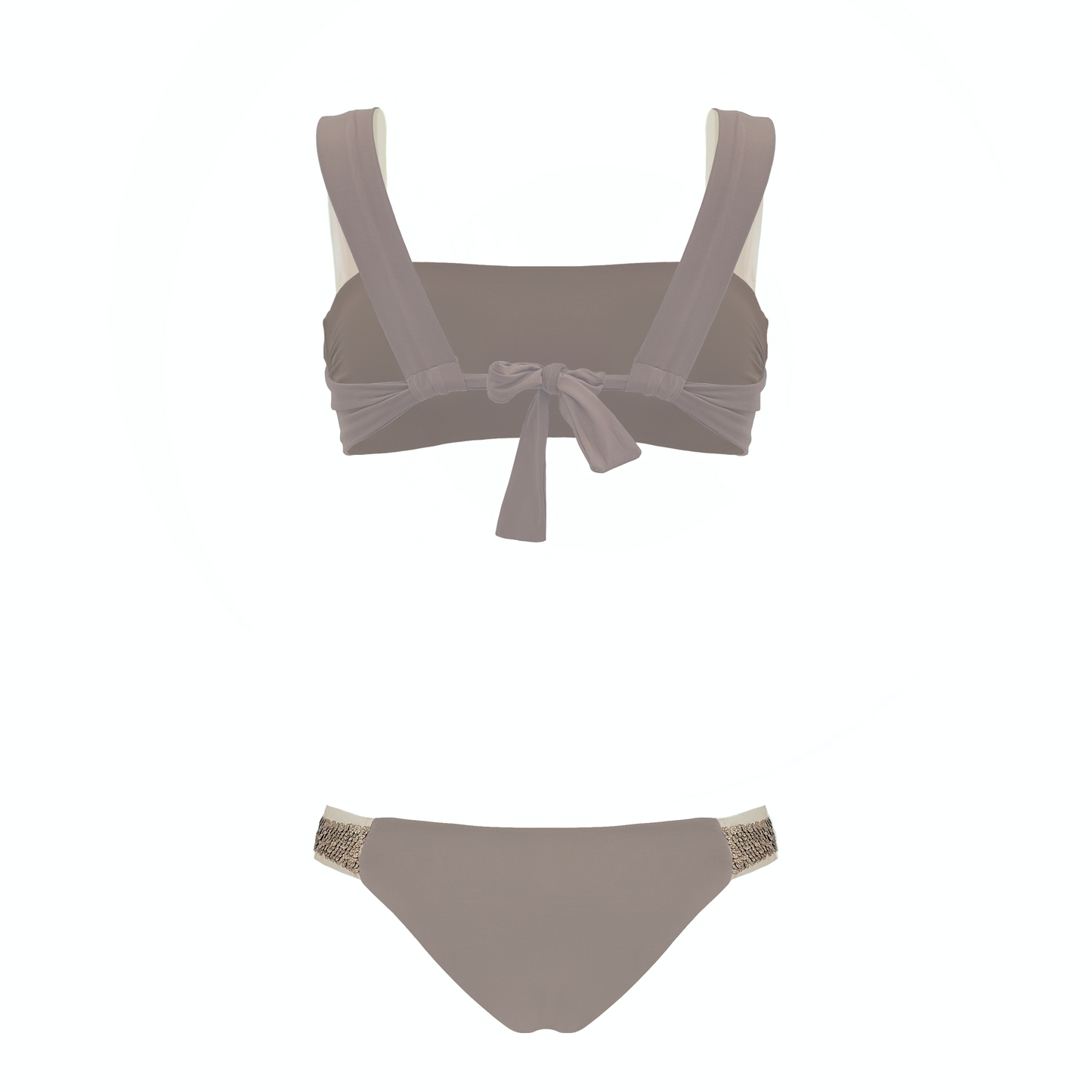 HORUS- bikini con dettagli in tulle e micro-pailettes in Ultra Skin