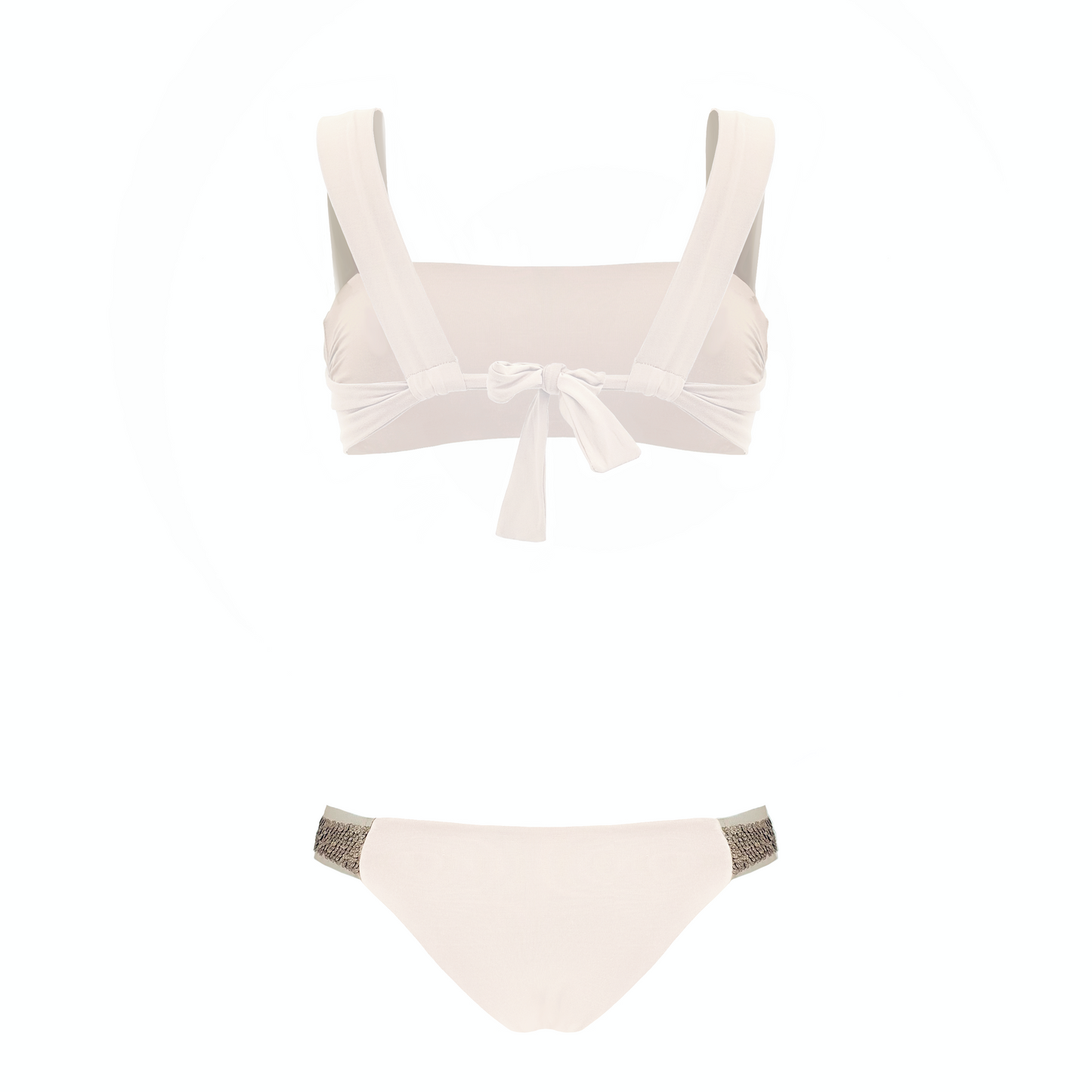 HORUS- bikini con dettagli in tulle e micro-pailettes in Ultra Skin