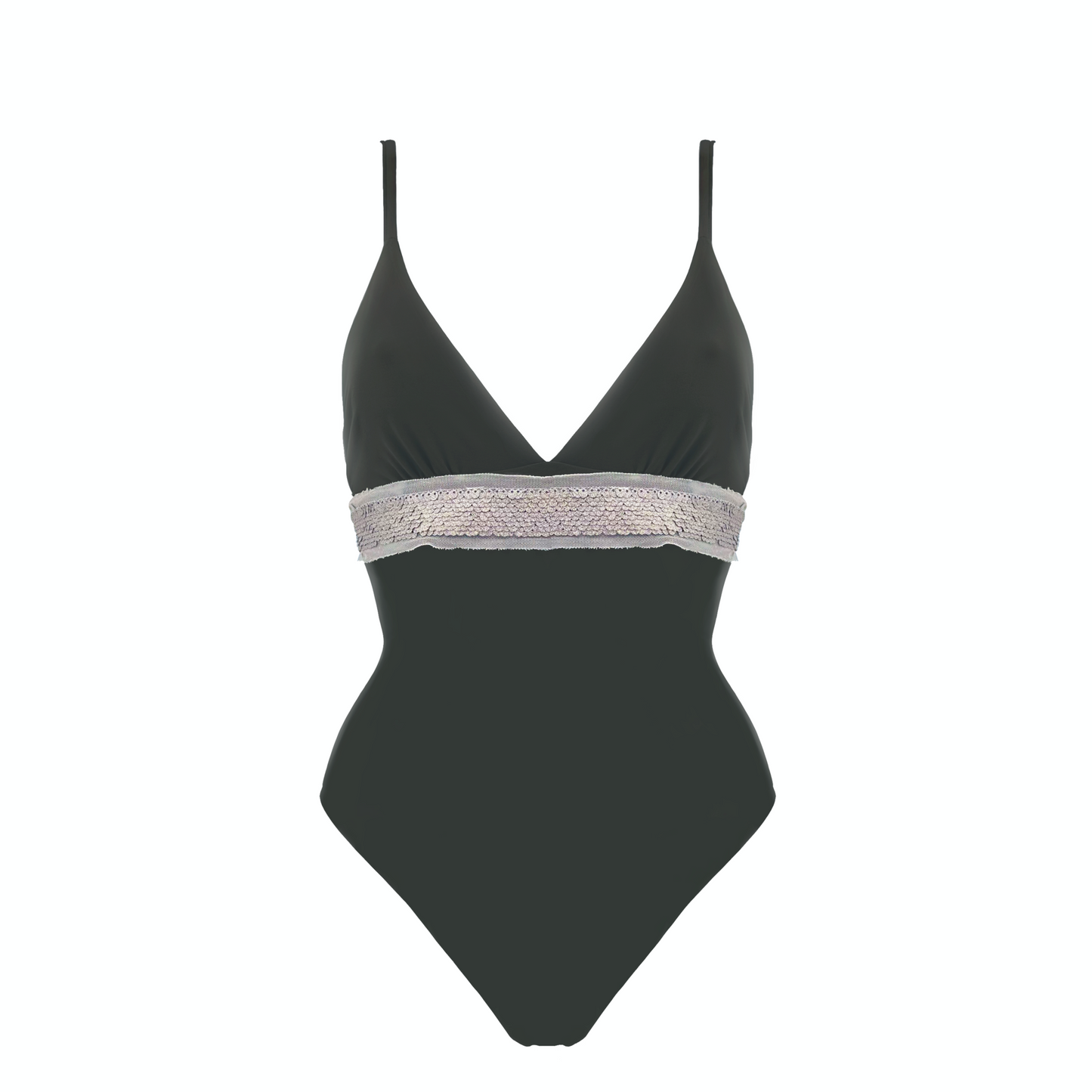 IGAI - costume intero con dettagli in tulle e micro-pailettes in Ultra Skin