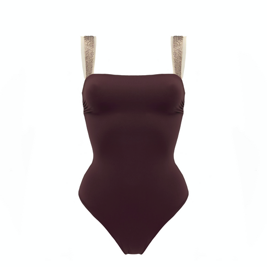ERA- costume intero con dettagli in tulle e micro-pailettes in Ultra Skin