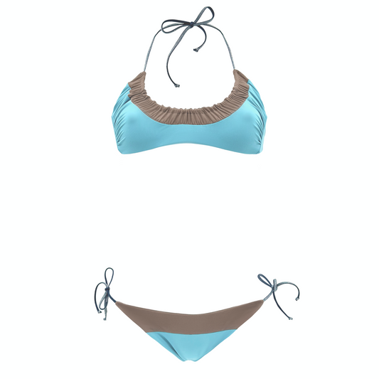 EVAN - bikini con laccetti in elastico tubolare laminato in Ultra Skin