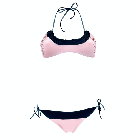 EVAN - bikini con laccetti in elastico tubolare laminato in Ultra Skin