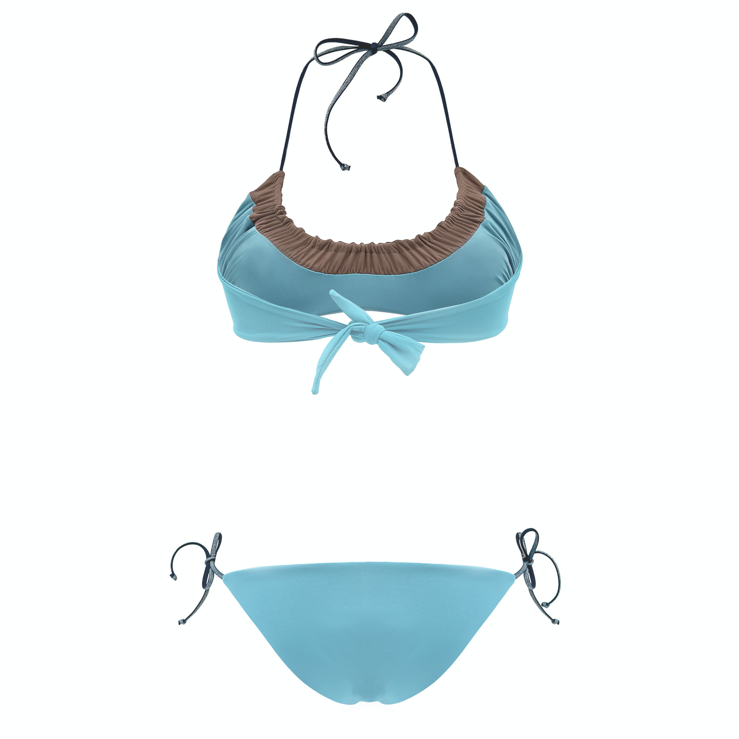 EVAN - bikini con laccetti in elastico tubolare laminato in Ultra Skin