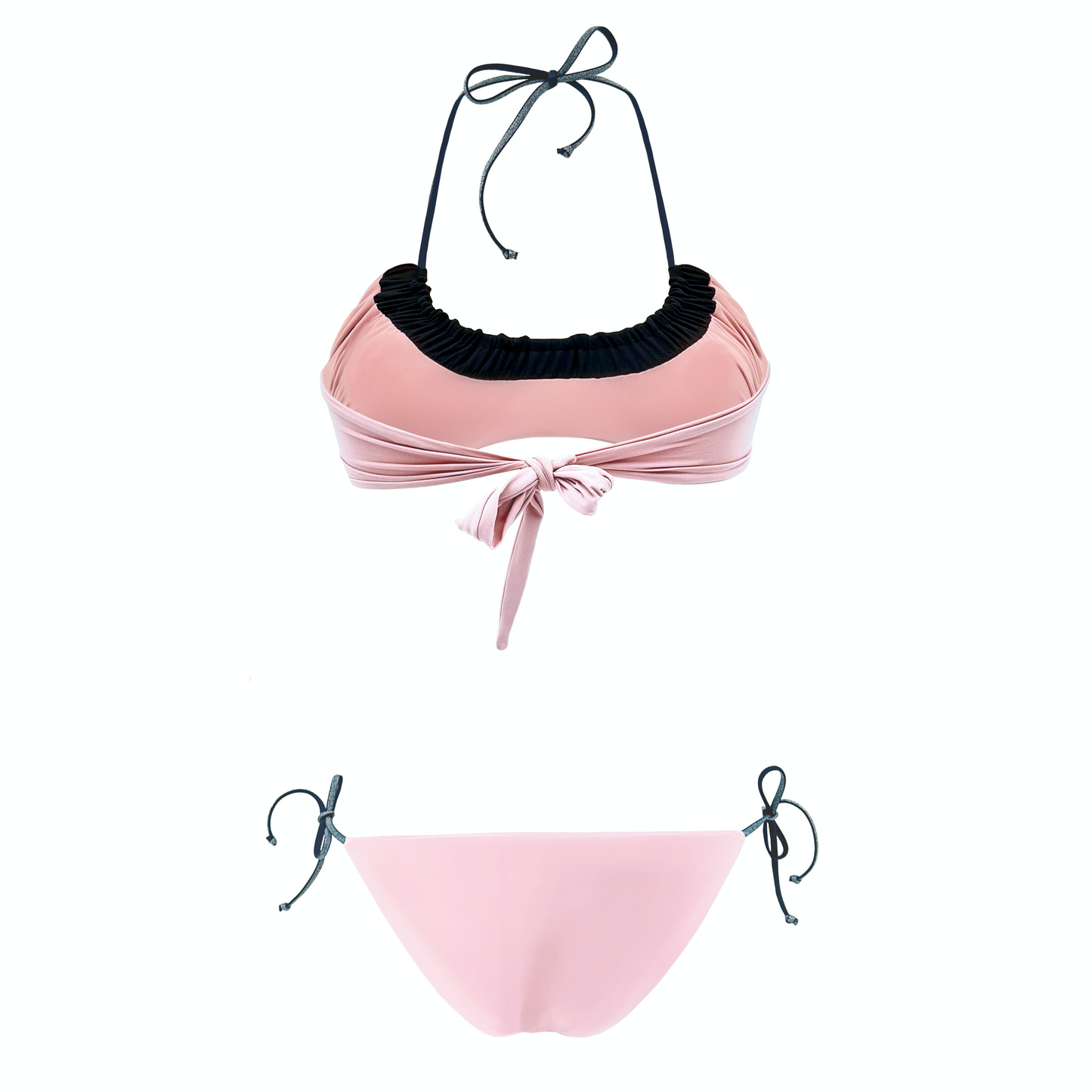 EVAN - bikini con laccetti in elastico tubolare laminato in Ultra Skin