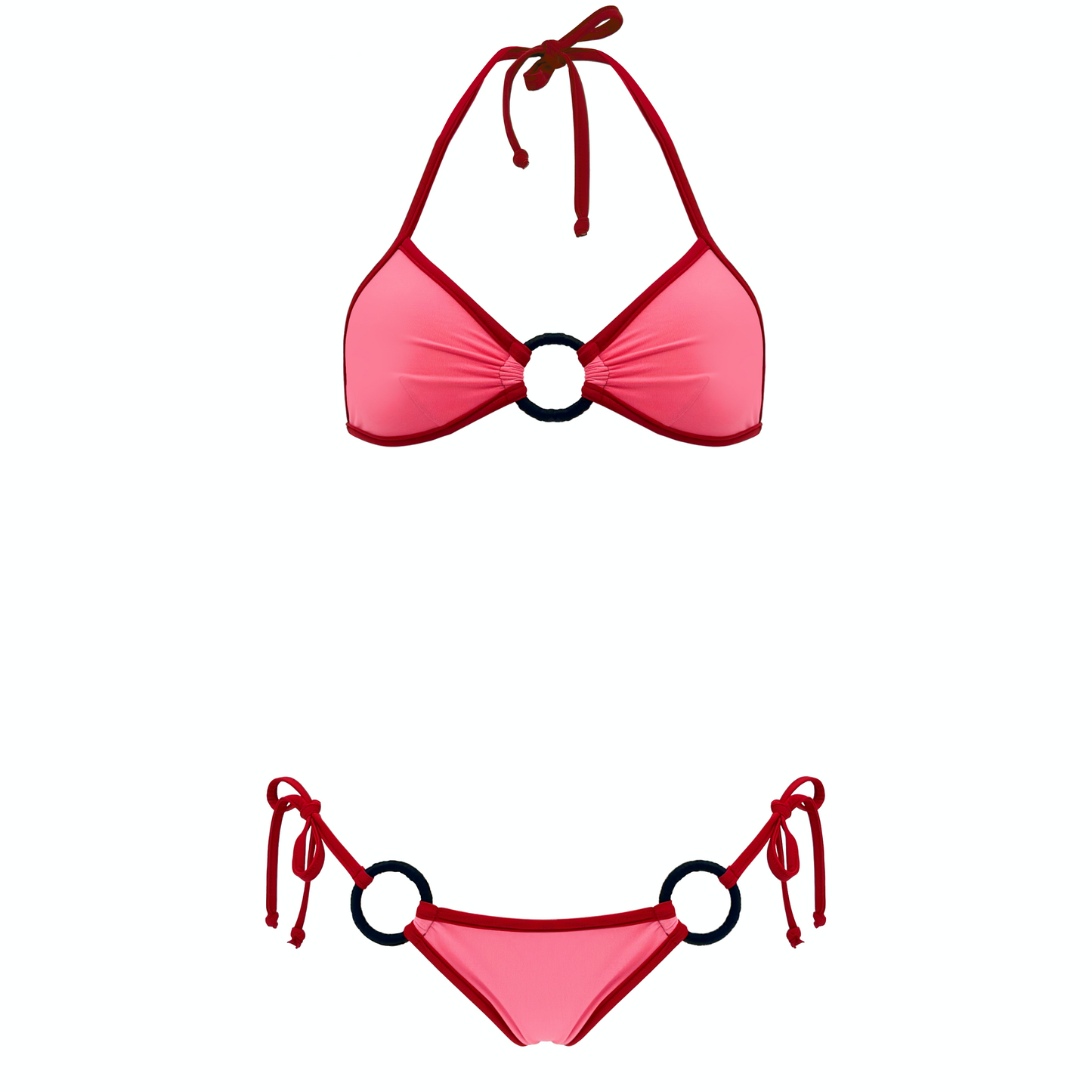 CLIO - bikini a triangolo con anelli e bordi a contrasto in Ultra Skin