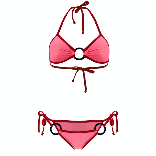 CLIO - bikini a triangolo con anelli e bordi a contrasto in Ultra Skin