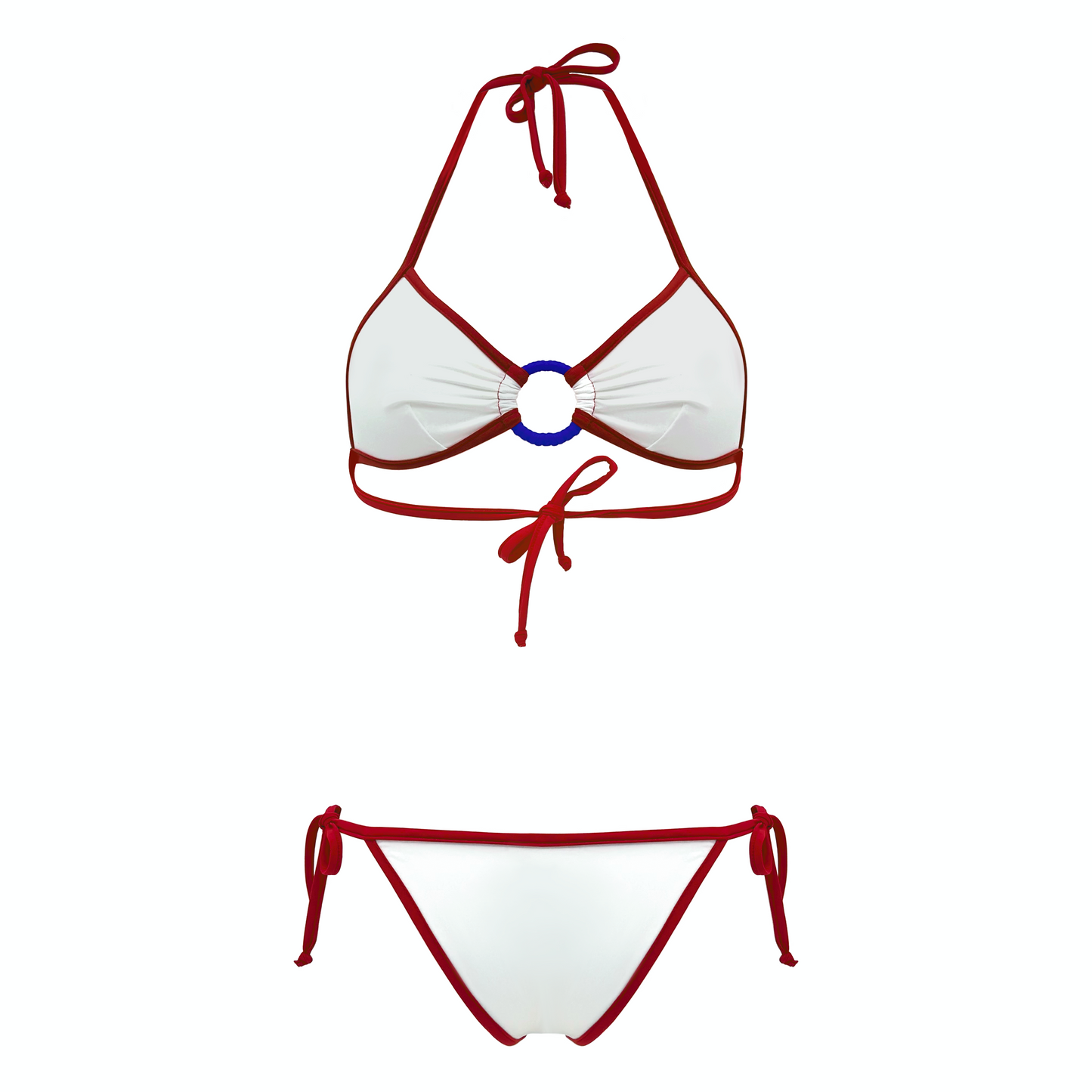 CLIO - bikini a triangolo con anelli e bordi a contrasto in Ultra Skin