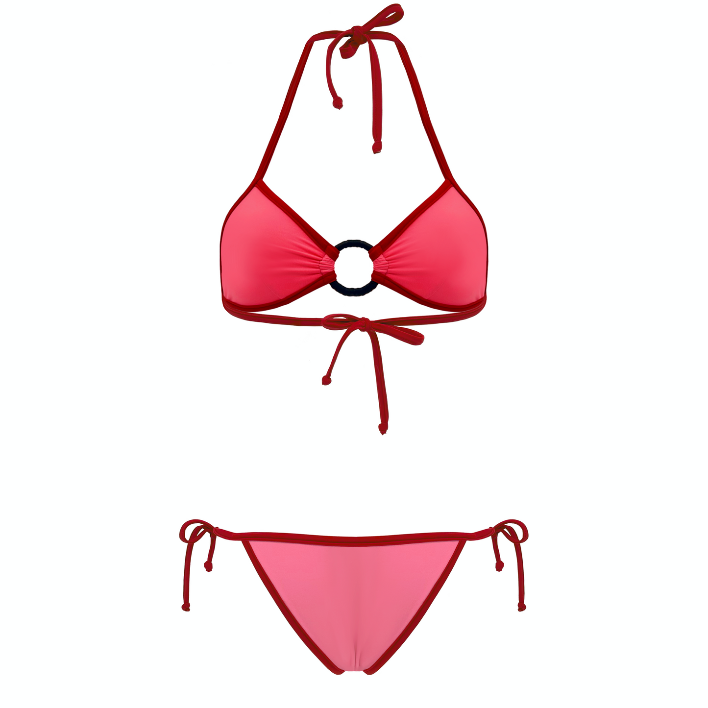 CLIO - bikini a triangolo con anelli e bordi a contrasto in Ultra Skin