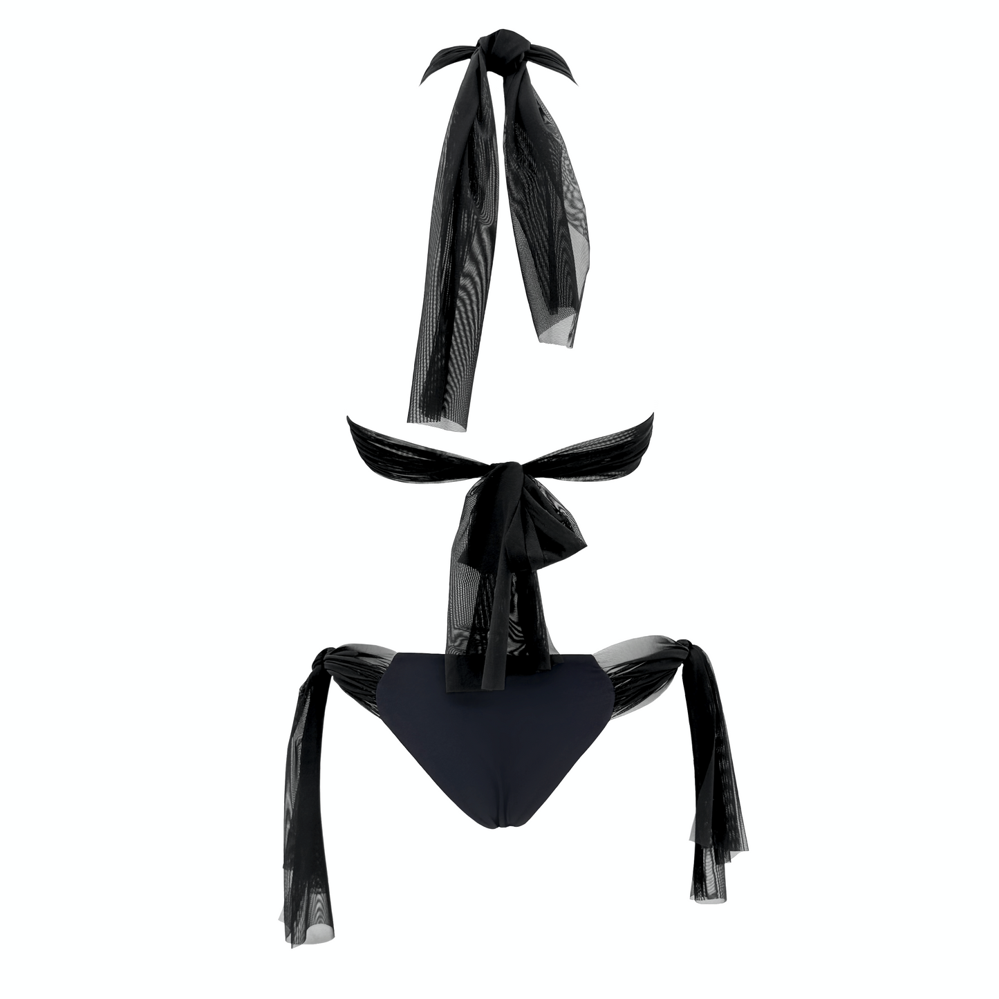 MAIA - bikini triangolo con tulle elasticizzato in Ultra Skin