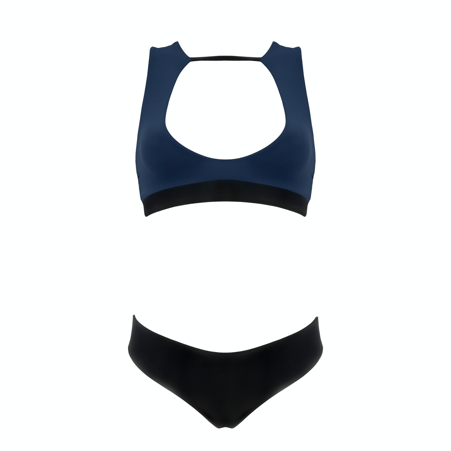 REA - bikini bicolore con top in Ultra Skin