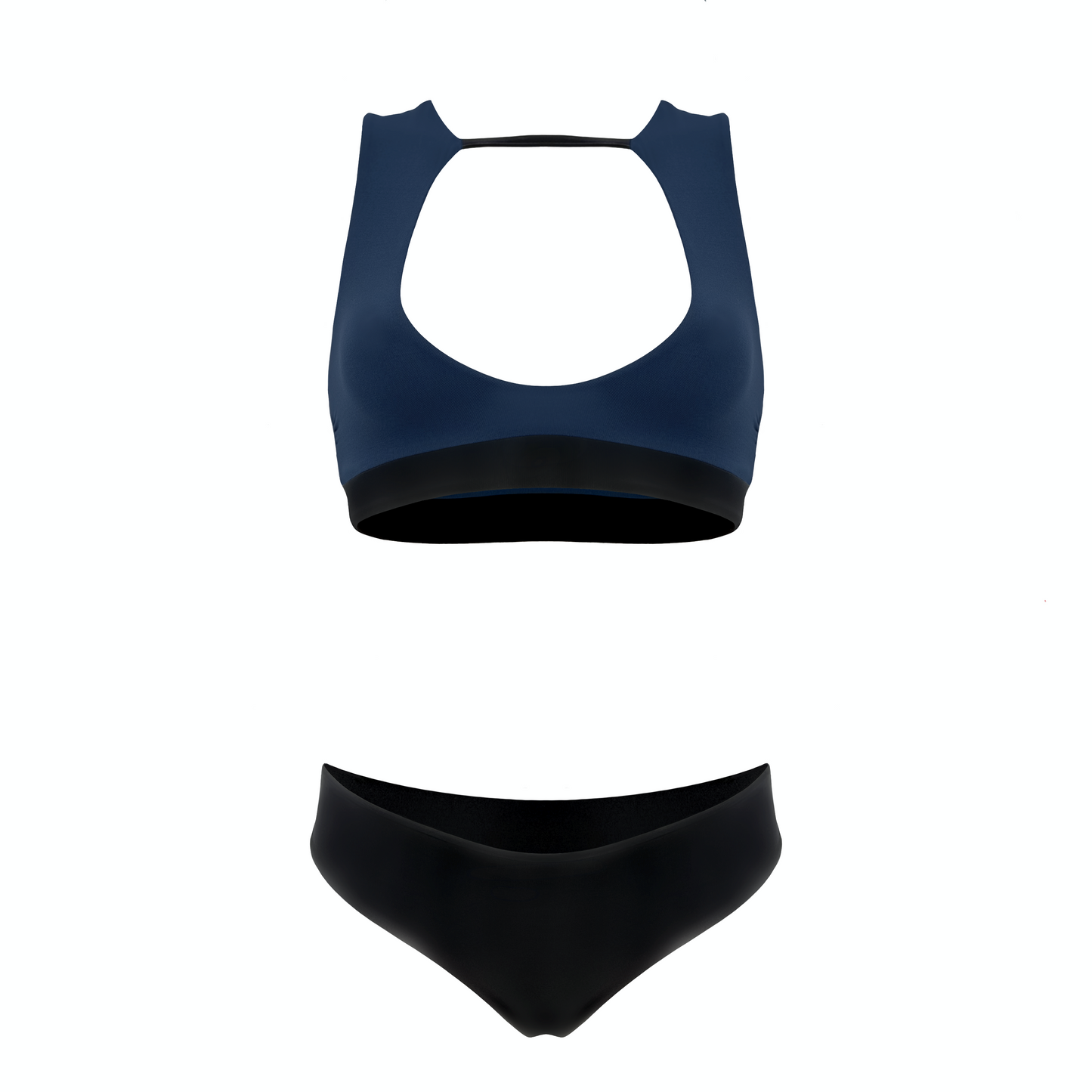 REA - bikini bicolore con top in Ultra Skin