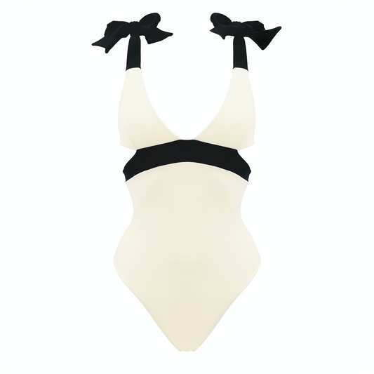 TALIA -costume intero bicolore in Ultra Skin