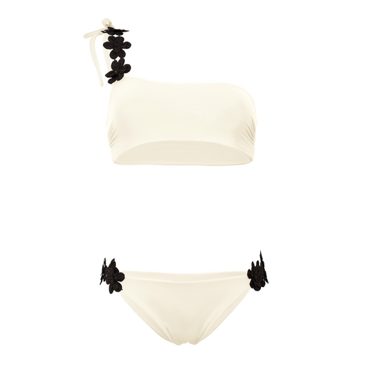 GALATEA 4217 Bikini con fiori macramè